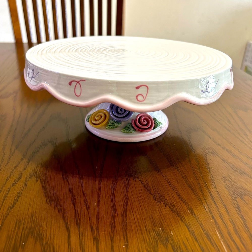Avon 2005 President’s Club Birthday gift collection pedastal cake plate